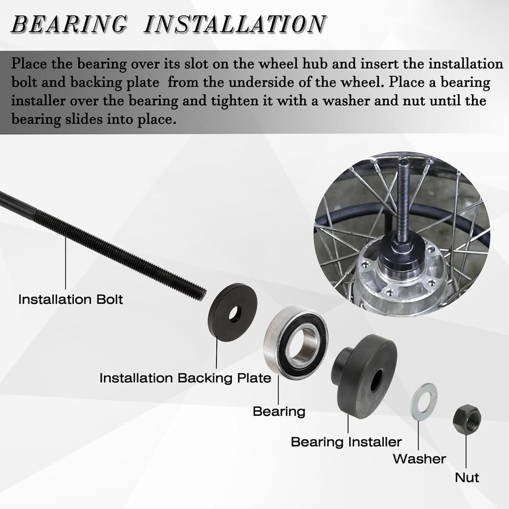 Wheel Bearing Puller Removal Motorcycle Tool Kit for Harley Davidson, Wheel Bear