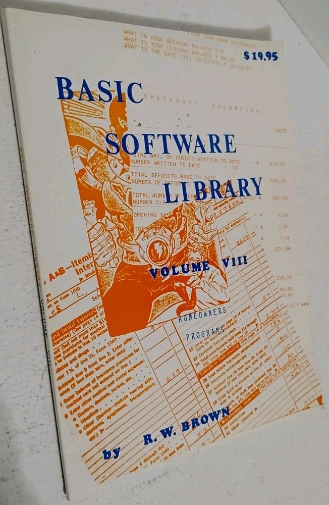 BASIC Software Library Vol II, V, VIII- R.W. Brown Programming Set Vintage