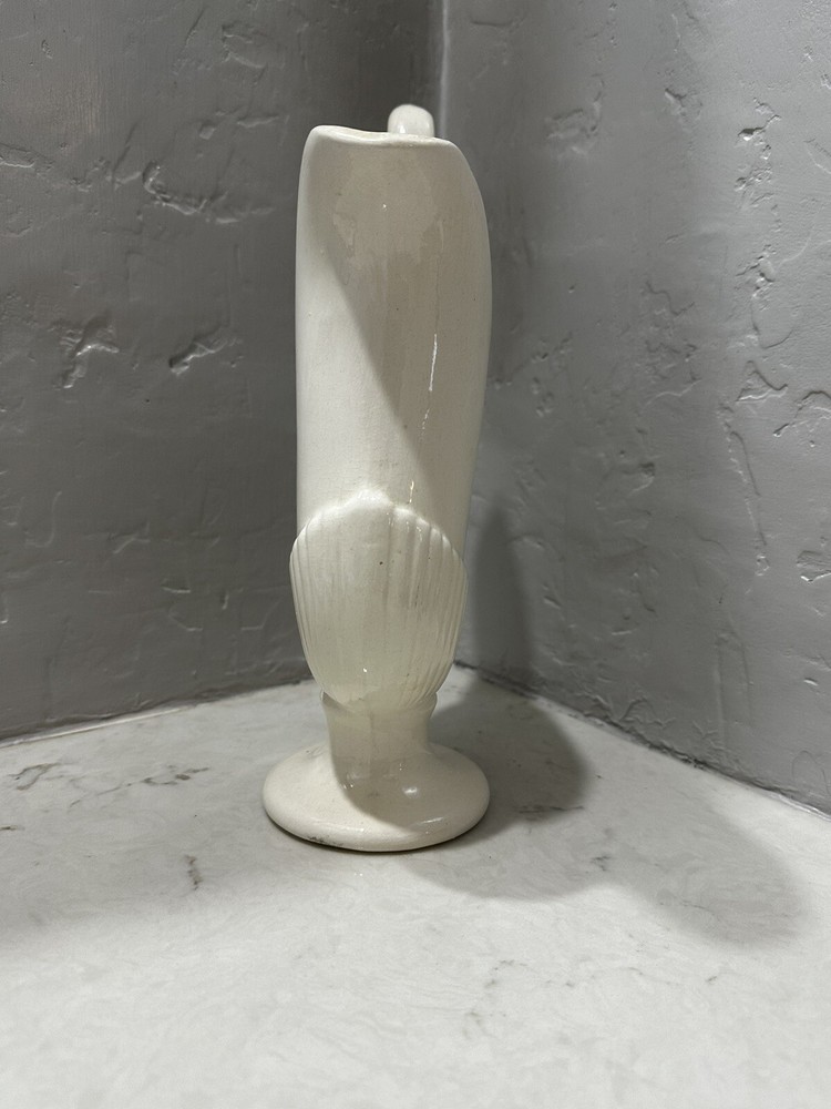 Vintage Hand Signed Vase White 10”