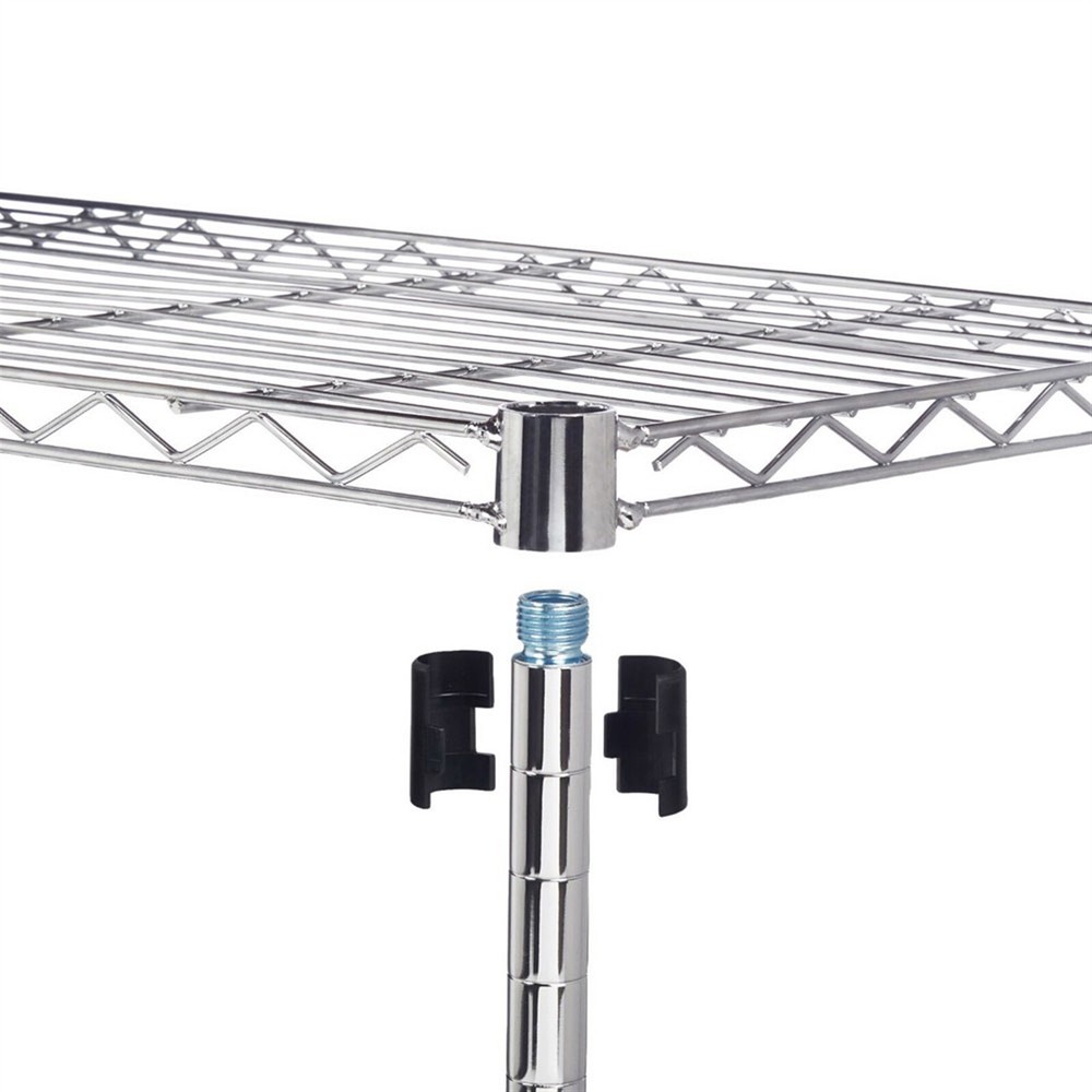 Wire Shelving Unit Adjustable Metal Chrome Shelf Rack Kitchen Storage Organizer