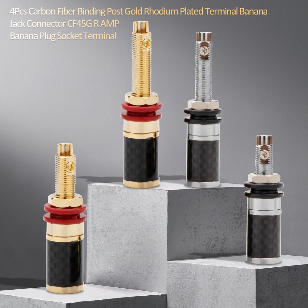 4PCS HIFI Binding Post Speaker Terminal Copper Banana Plug Socket Adapters DIY