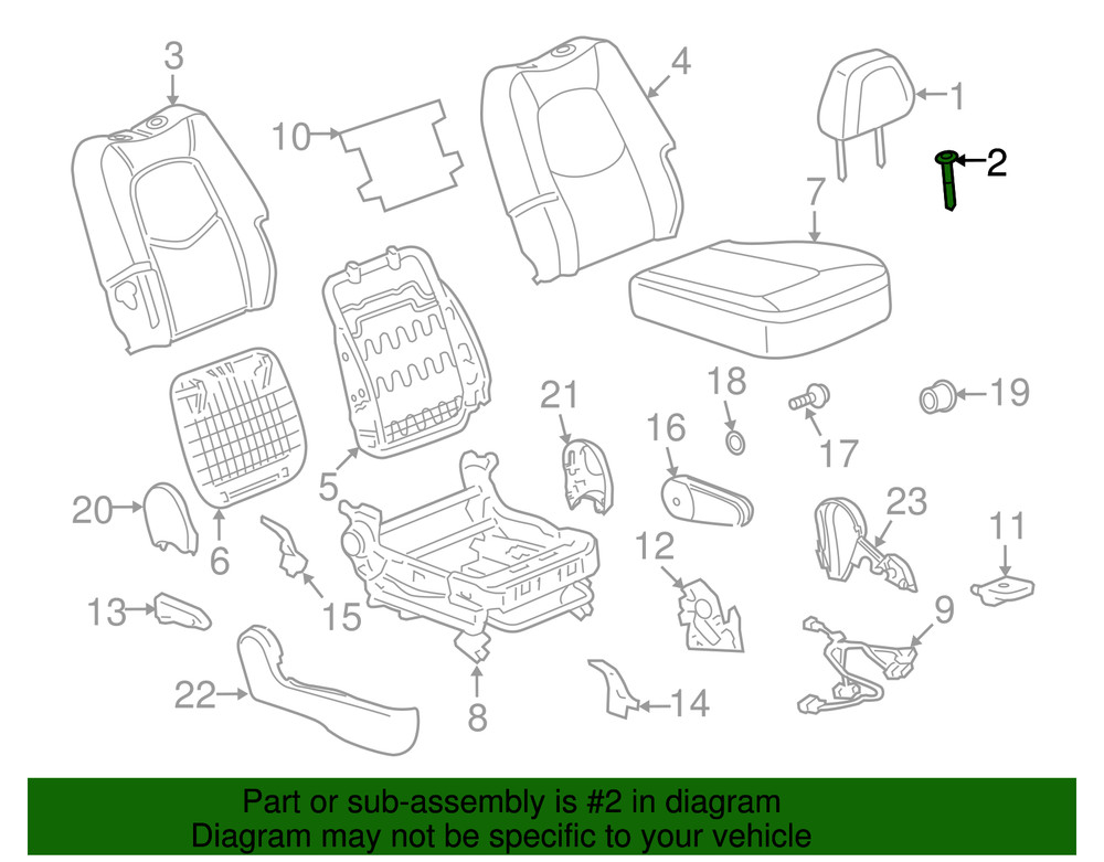 Genuine GM Headrest Guide 25836824