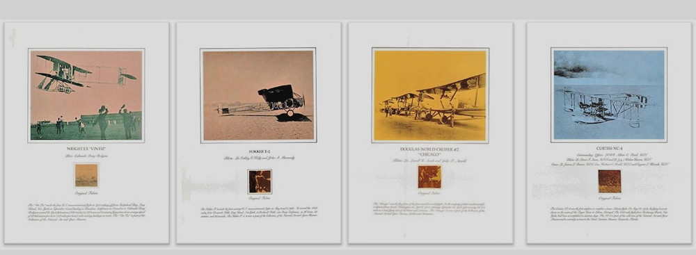 Four SMITHSONIAN RELIC SERIES Aerospace Framed Prints