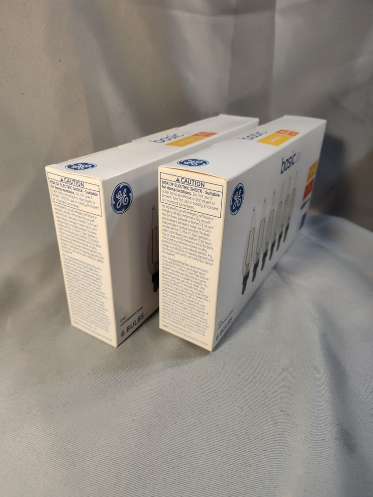 2 Pack 12 Bulbs GE Basic 40W Led Candelabra Base CAC Dimmable Soft White