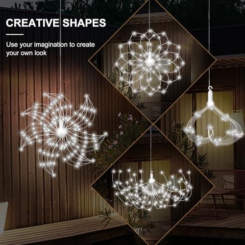 5 Pack 1000 LED Plug in Firework Lights Starburst Lights for Cool White