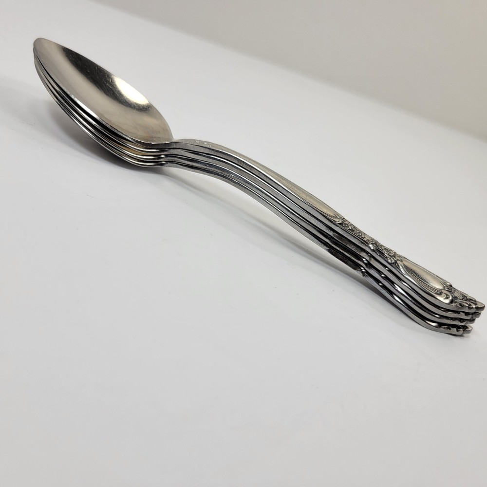 4 Teaspoons Oneida West Bend AFFECTION Pattern Stainless USA Glossy Flatware