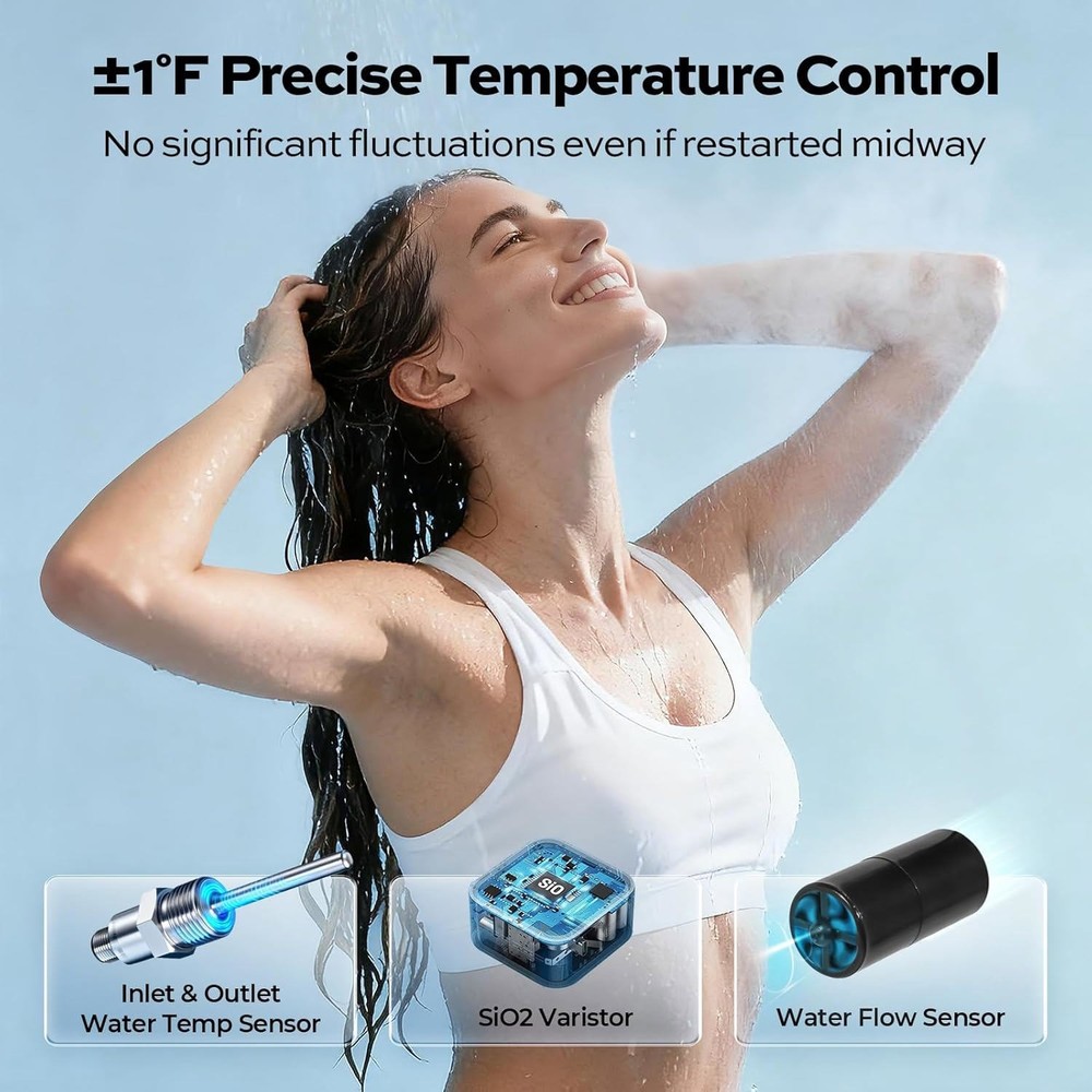 【90% NEW】14kW Electric Tankless Water Heater On Demand Quick & Instant Hot Water