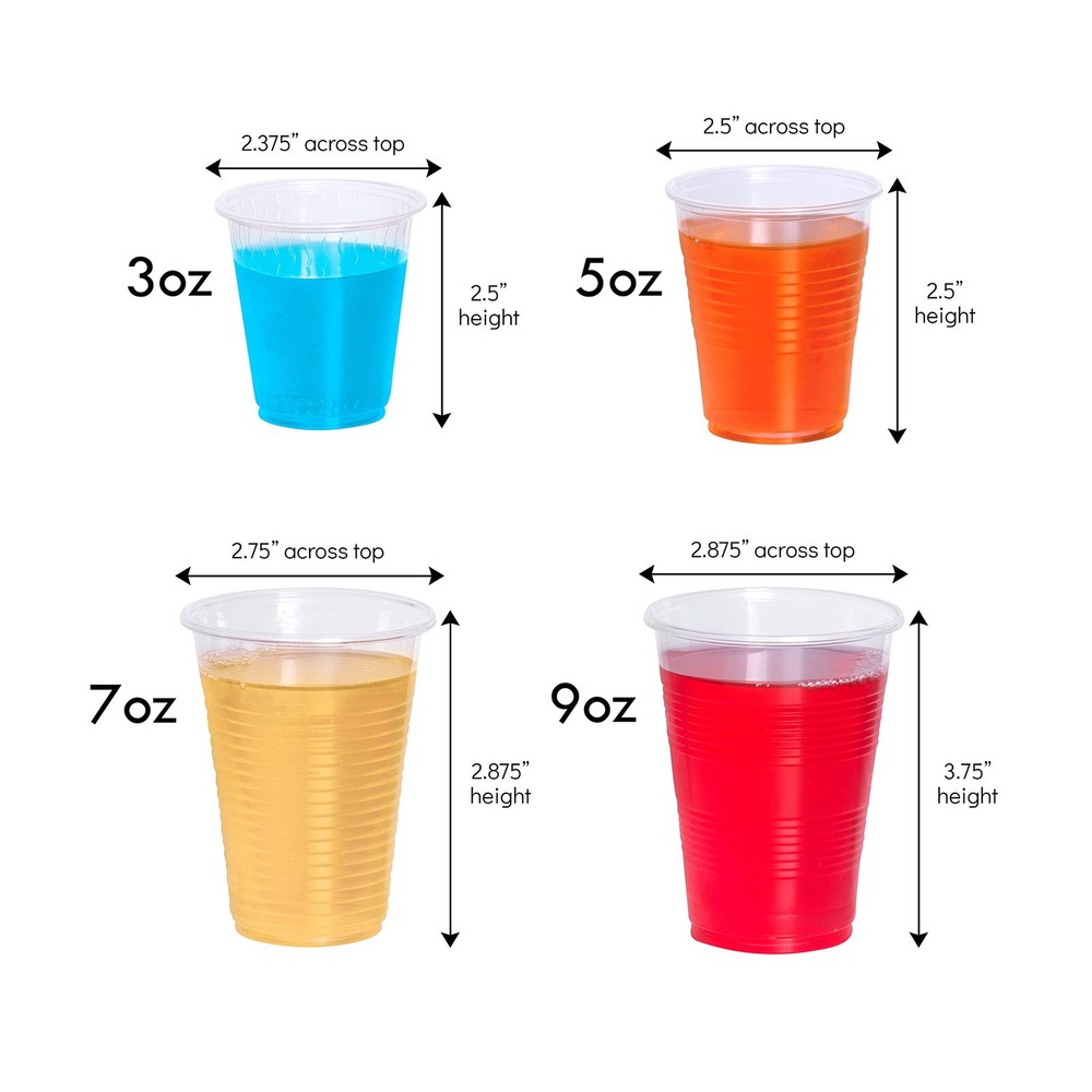 Plasticpro 5oz Disposable Plastic Clear Drinking Cups 400 Count Party