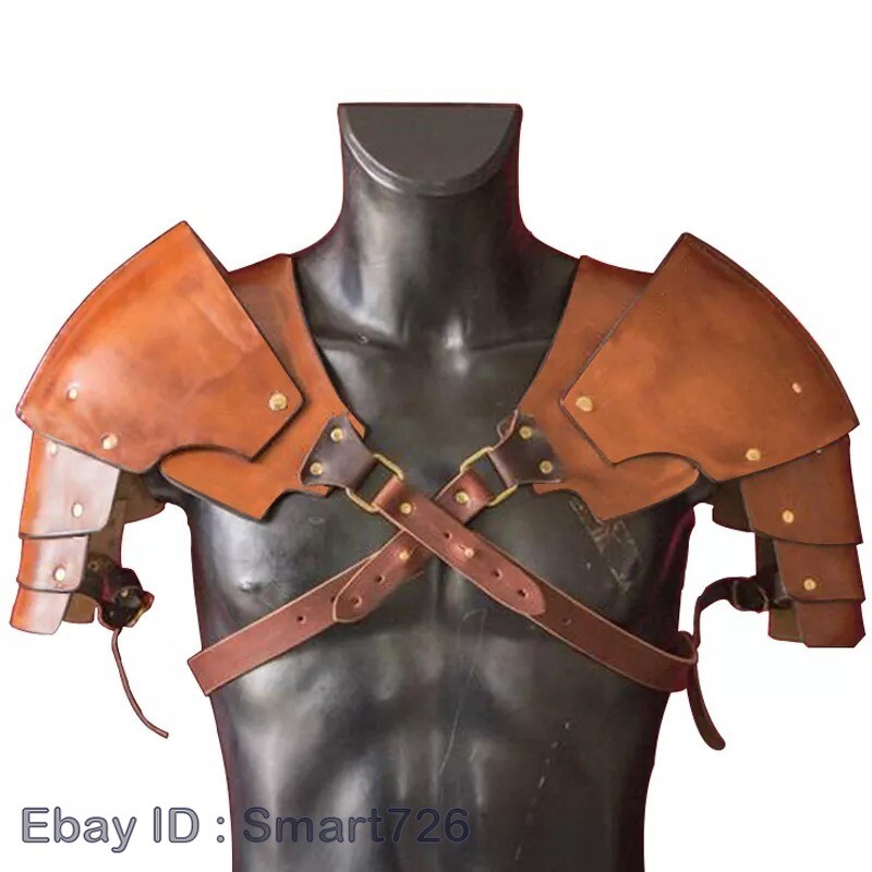 A Pair Medieval Warrior Gladiator Knight Shoulder Armor Party Cosplay Pauldrons