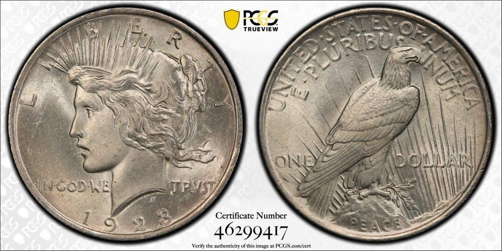 1923 Peace Dollar PCGS MS64 Very Nice