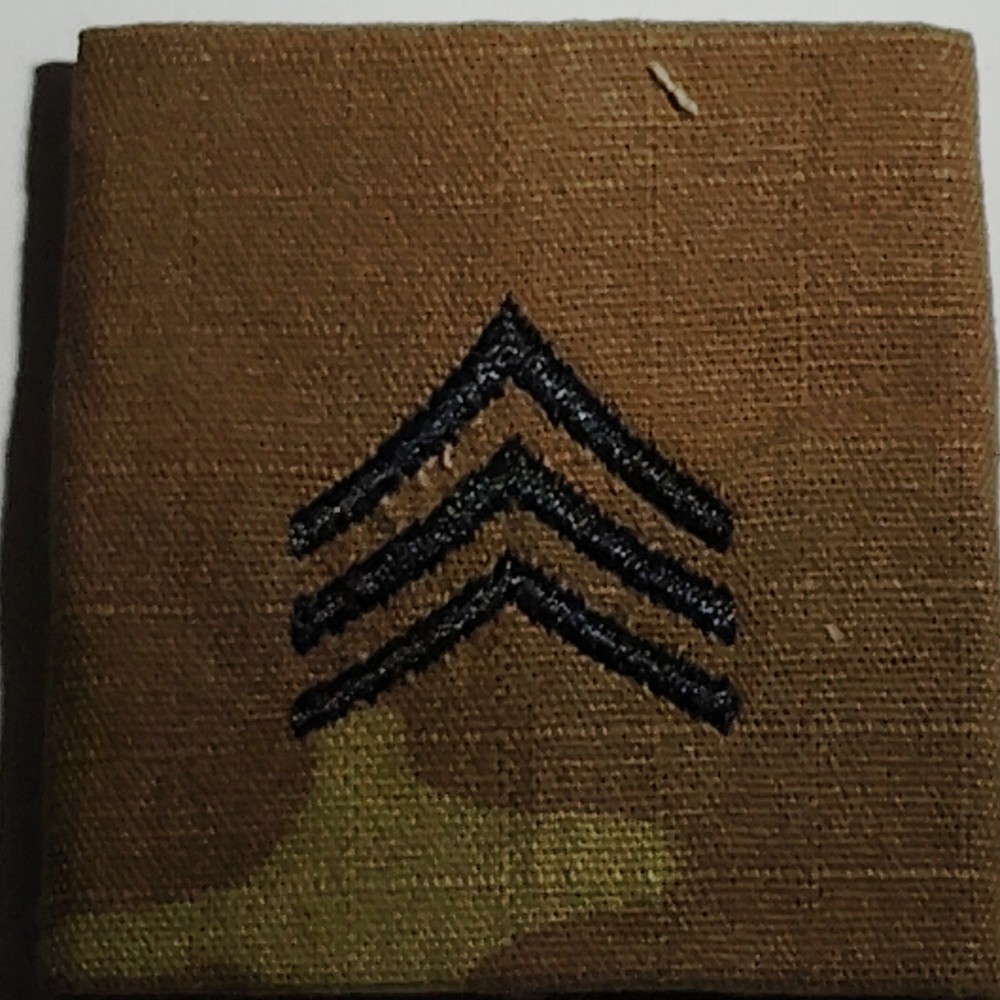U.S. Army Sergeant (E‑5) OCP Rank Loop Epaulette – Novelty Patch