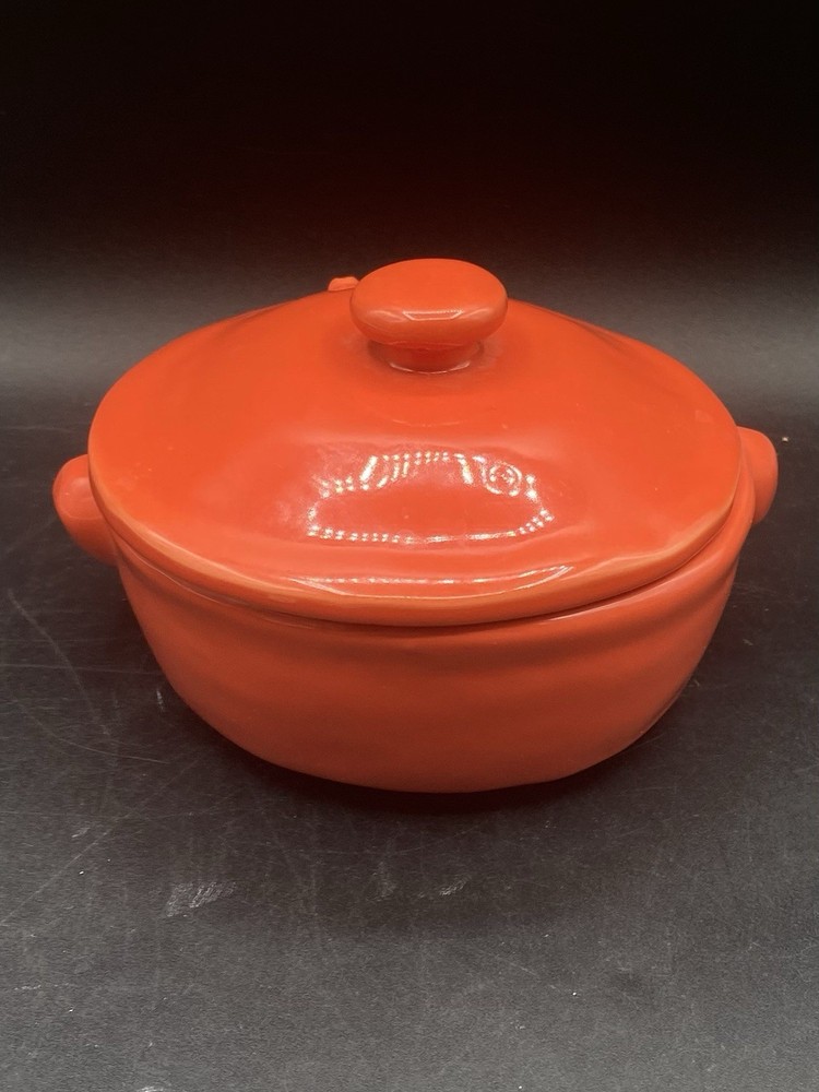 Red Crab Pot Brie Cheese Baker Dip Charcuterie Appetizer Ceramic