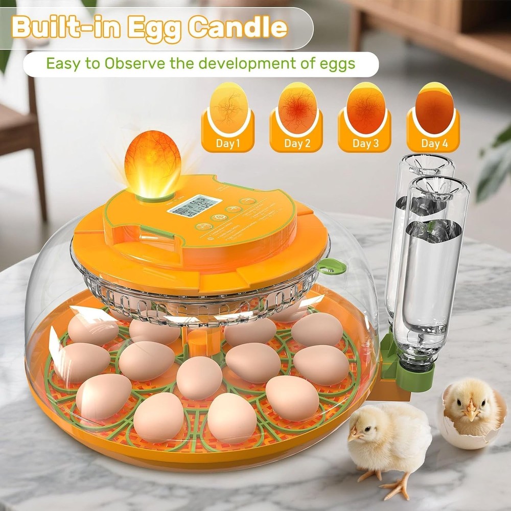 18 Egg Incubators for Hatching Eggs with Automatic Turning and Humidity Control