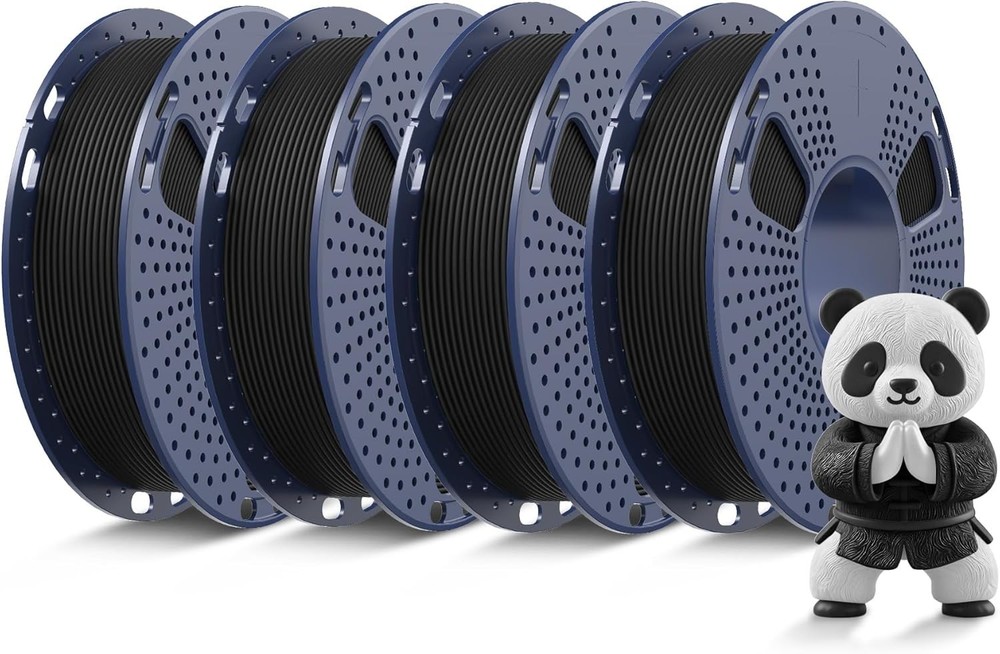 Multicolor 3D Printer Filament Bundle - Smooth Matte PLA 1.75mm, 4 Spools