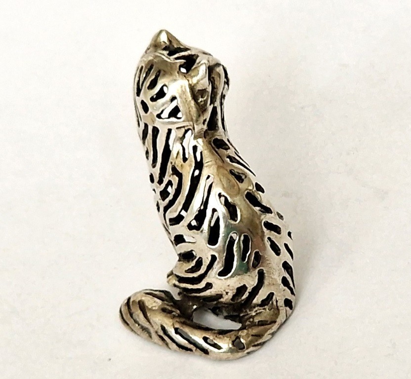 Decorative Figure Cat 800 Silver Z520