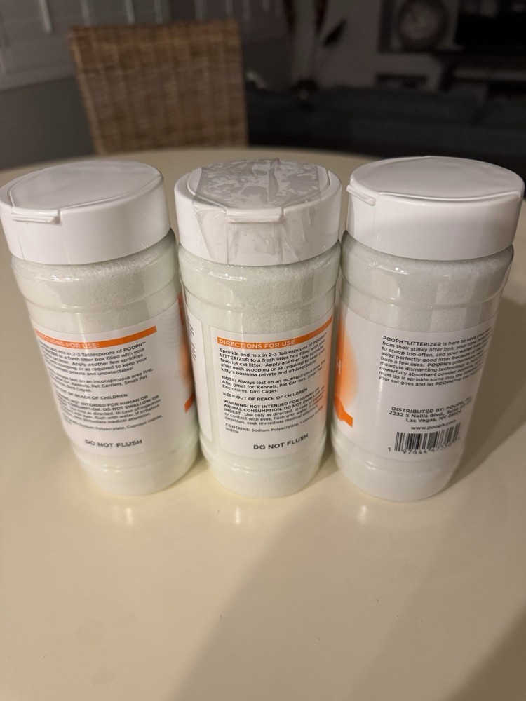 POOPH Litterizer Litter Box Deodorizer, Multi-Cat Formula 3x 12 Oz