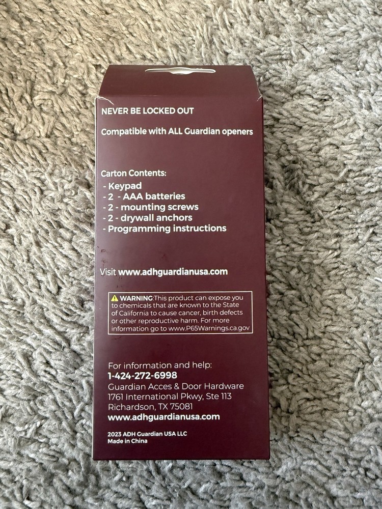 Guardian Wireless Keypad