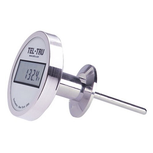 Tel-Tru SD3 Industrial Digital Thermometer | 1.5" Tri-Clamp, 3" Face, 4.5" Probe