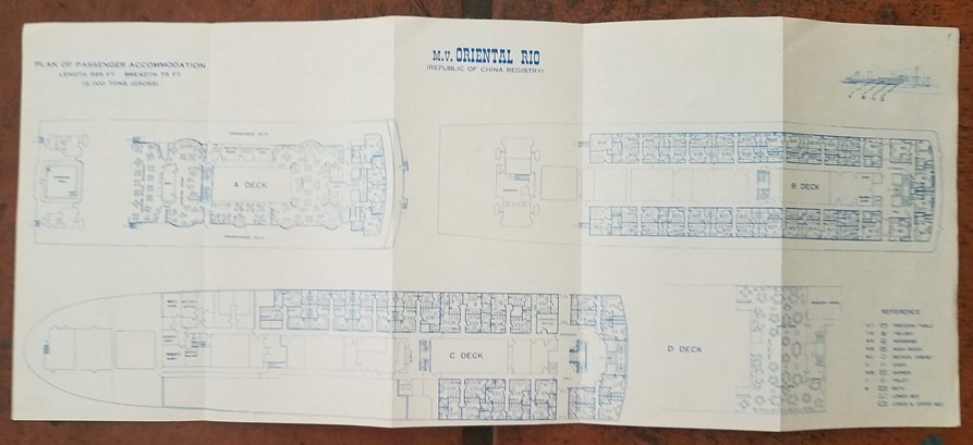ORIENTAL RIO (Orient Overseas) Nice DECK PLAN