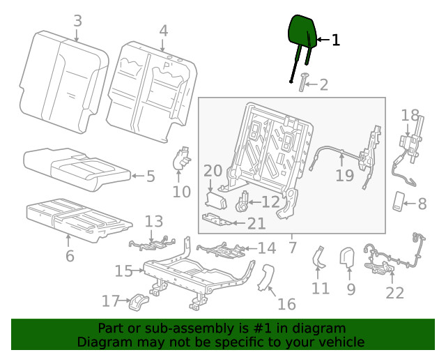 Genuine GM Headrest 84334512