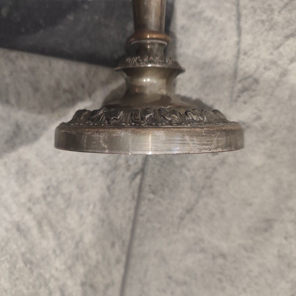 Victorian Silver Plated Copper Candle Holder Two-Armed Candelabra 44cm