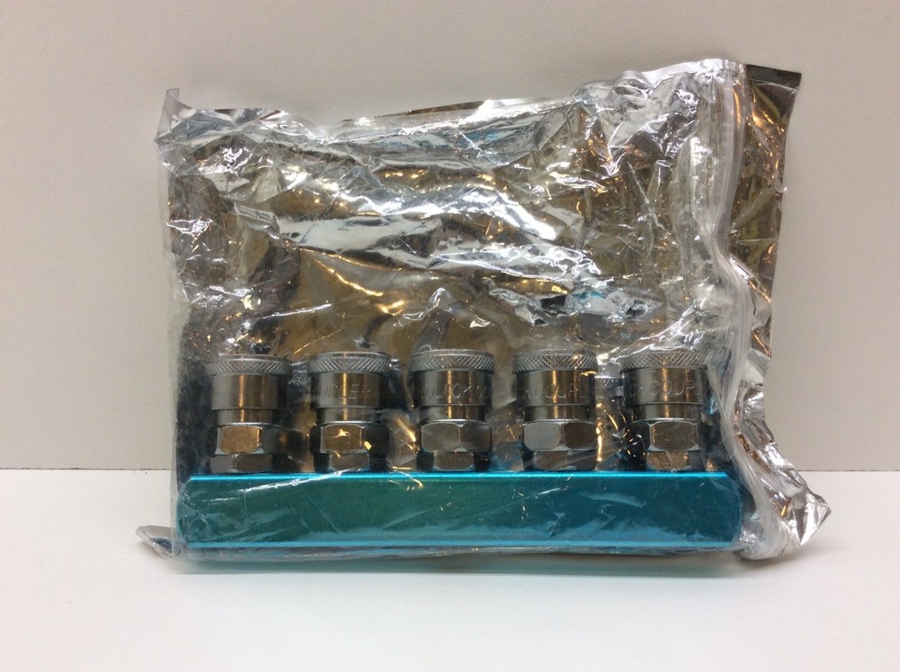 Amico 5 Multi Pass Quick Coupler Socket Blue Silver Tone
