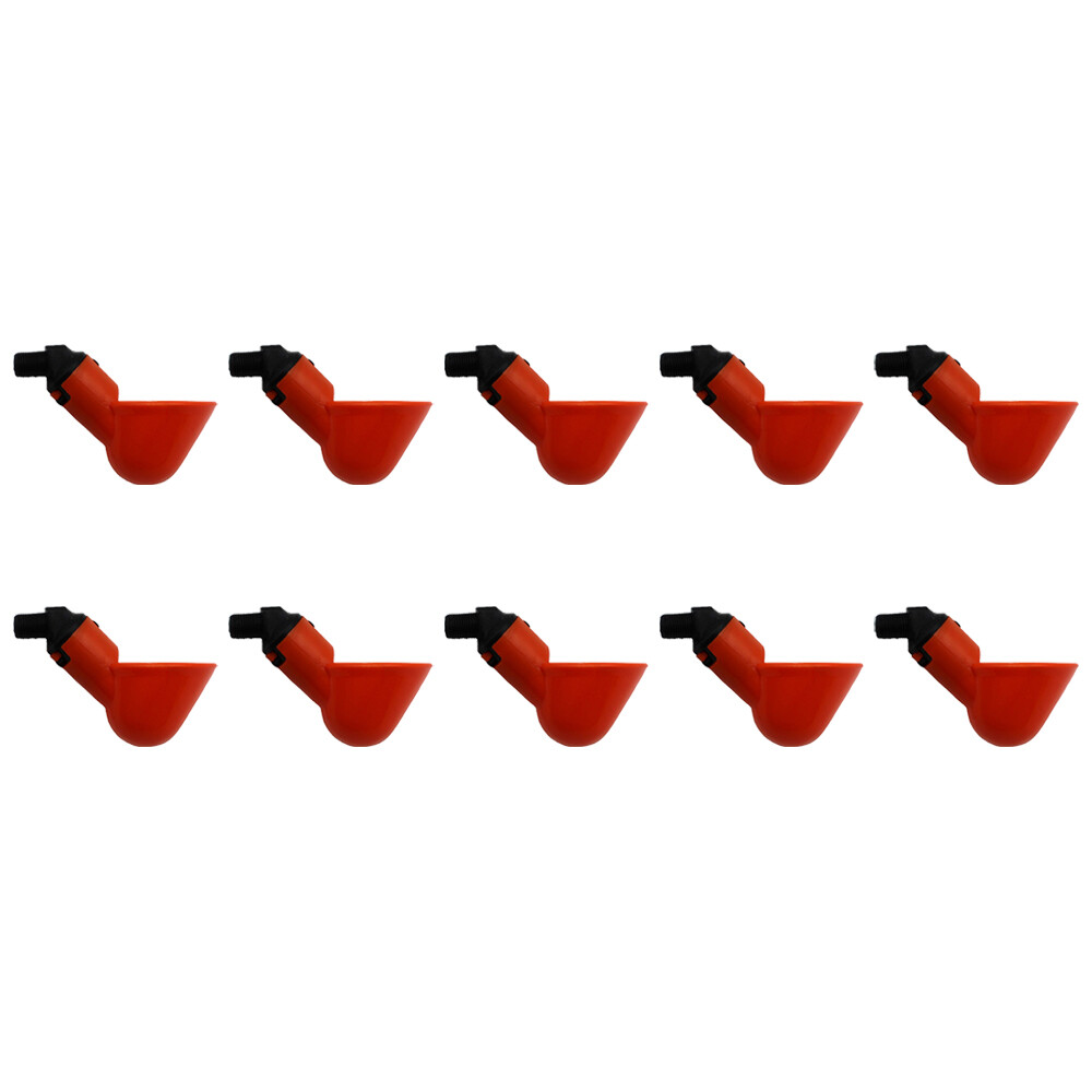 10 Pack Poultry Plastic Automatic Drinker Water Drinking Cups For Chicken Hen