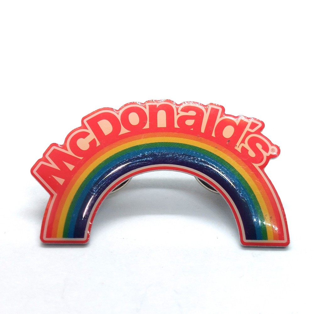 McDonalds Rainbow Arch Pride Retro Icon Employee Program Pin 2011