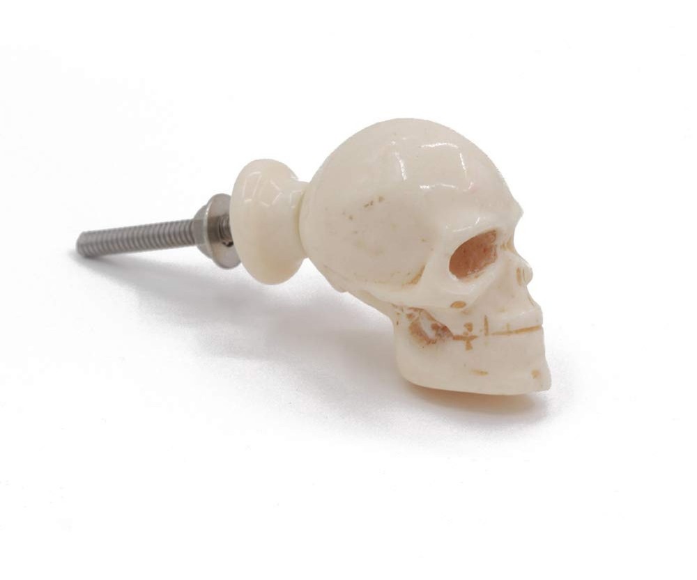 Cabinet Knobs 6 Pack for Drawer Knobs, Skull Resin Dresser Knobs, Drawer Pull...