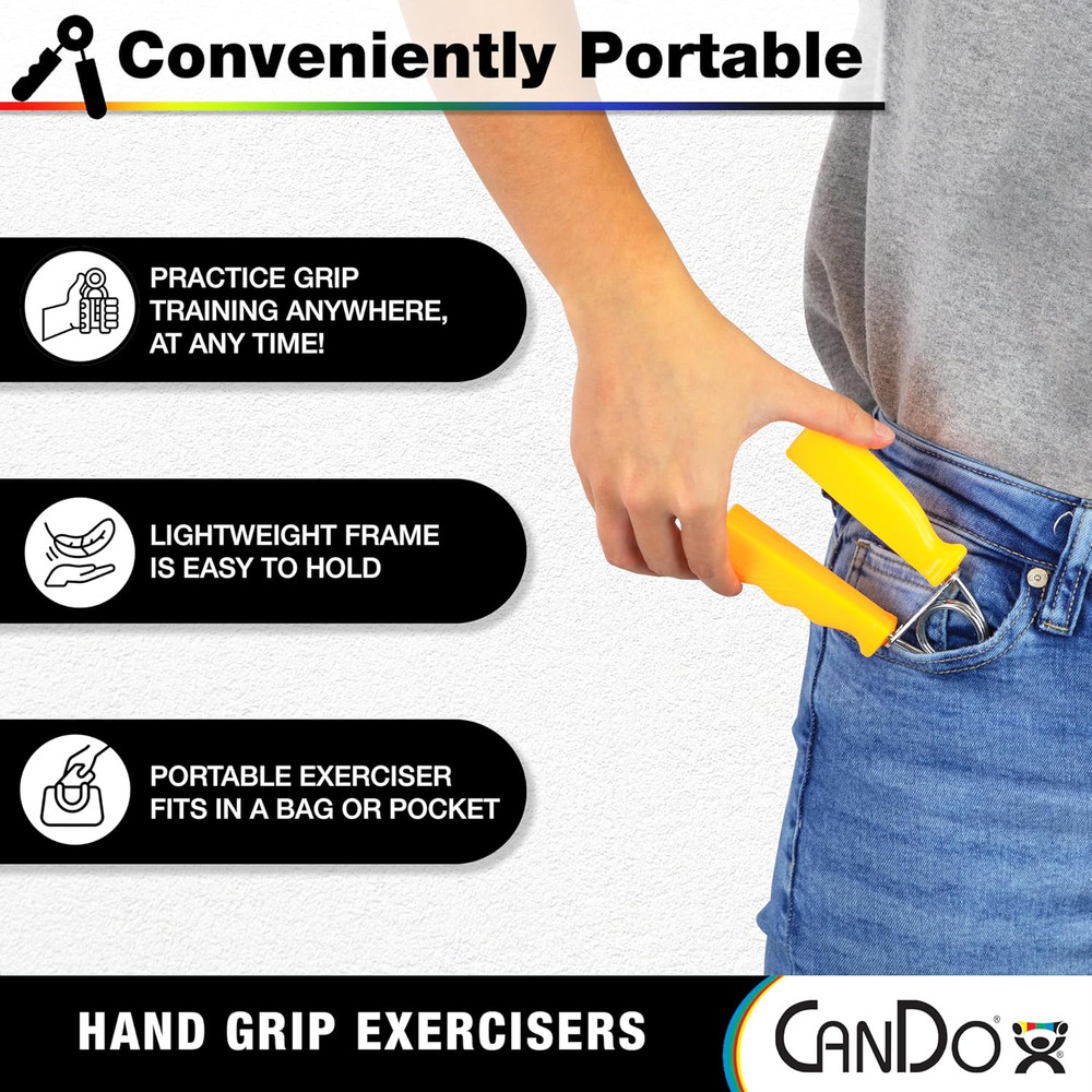 Hand Grip Exerciser Pair-Green, Medium