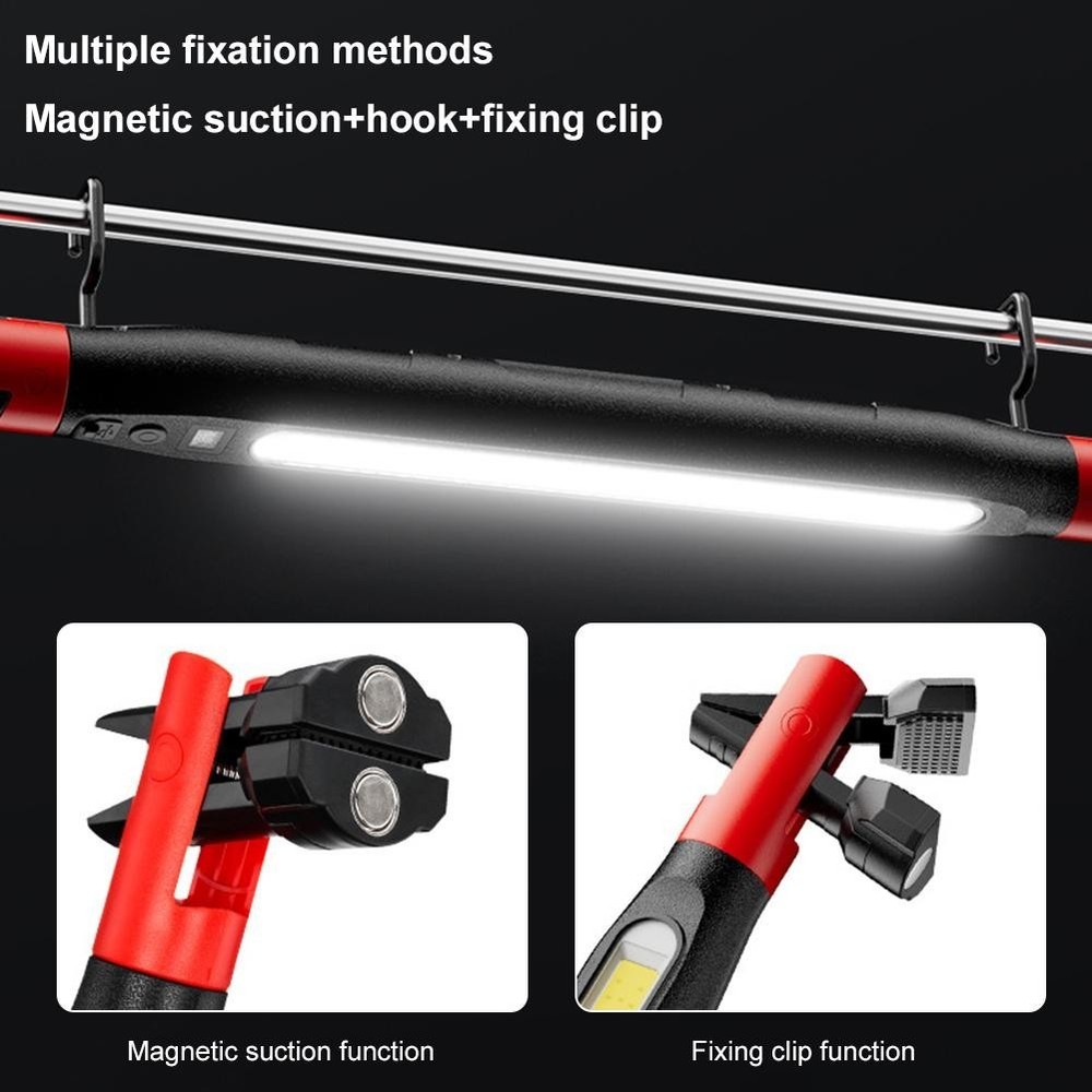 Magnetic Led Work Light USB Rechargeable Flashlight Handheld/Hanging Workshop