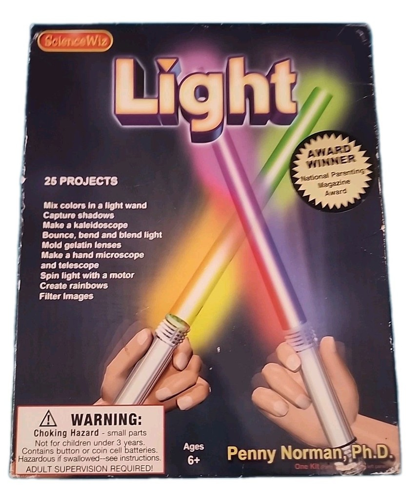 ScienceWiz LIGHT 25 Projects Kids Educational Science Book & Activity Kit (PT2)