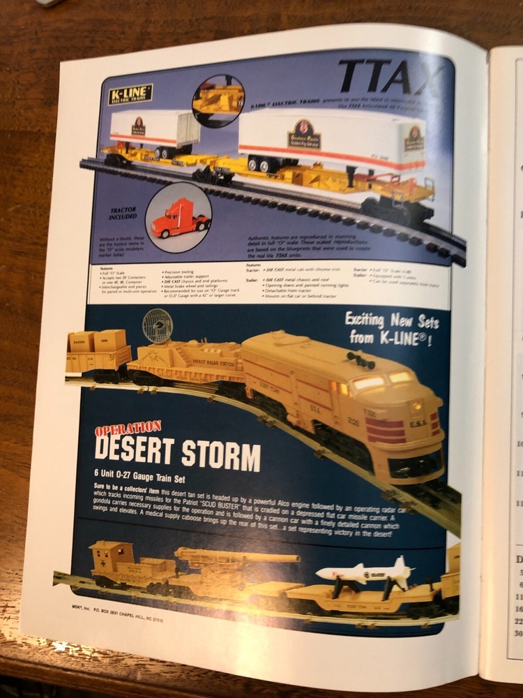 Classic Toy Trains - Uncatalogerd sets April 1992