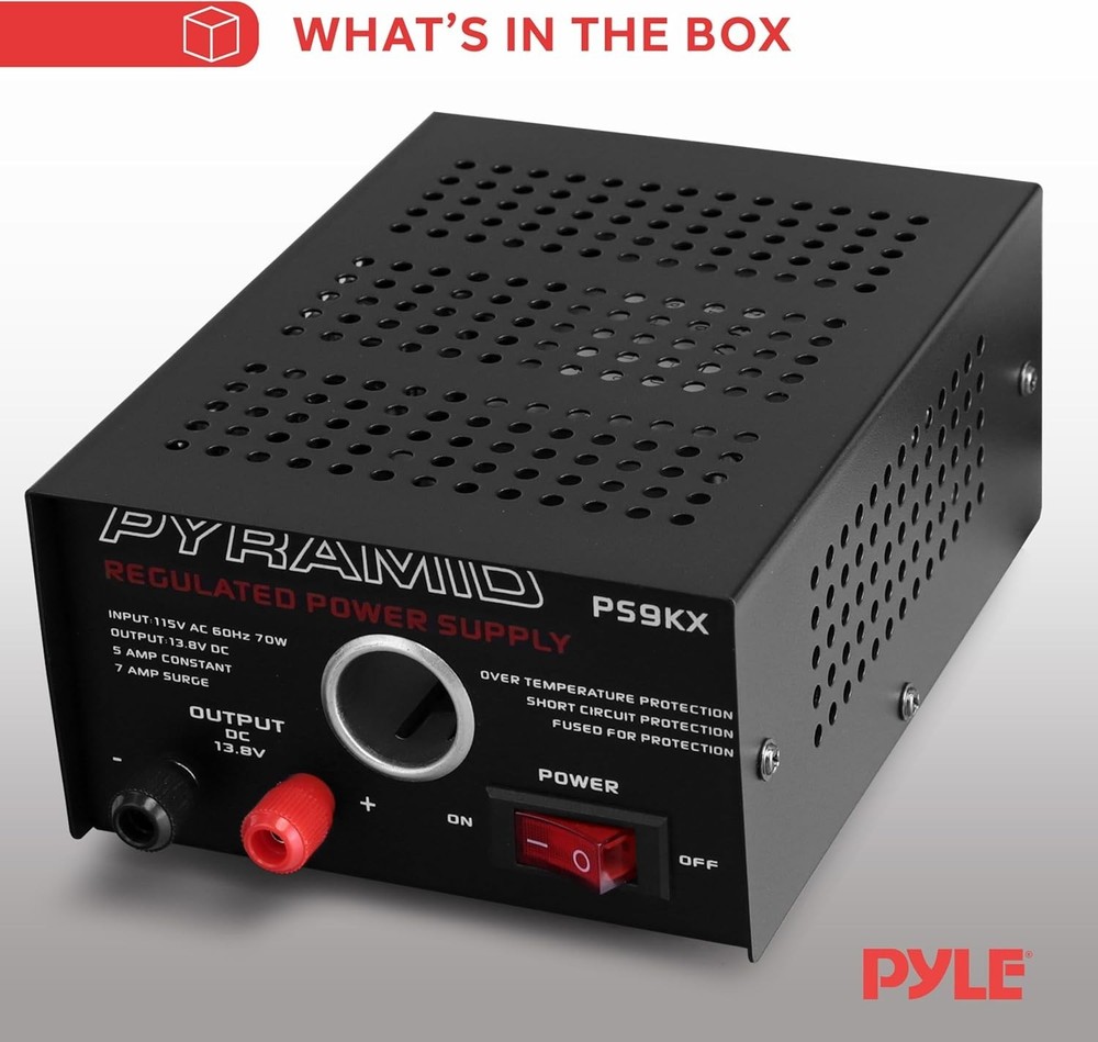 PS9KX Universal Compact Bench Power Supply-5 Amp Linear Regulated Home Lab Be...