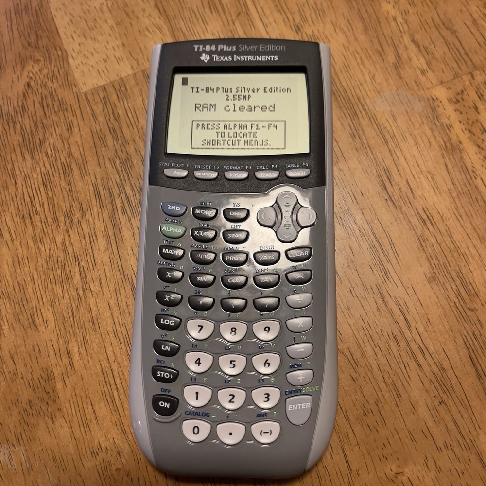 TI-84 Plus Silver Edition Graphing Calculator Texas Instruments Tested Works