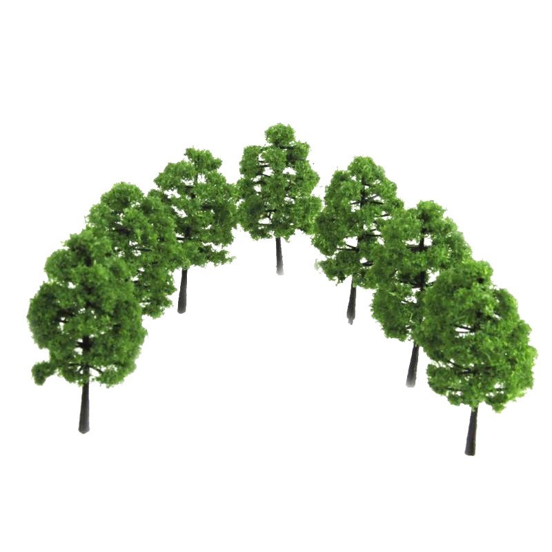 Model tree Model Tree 40Pcs Park Plastic Railroad Train Landscape 1:100
