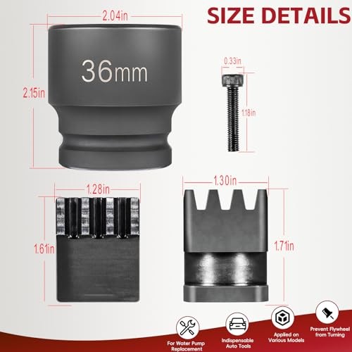 22100 Flywheel Locking Tool with 36mm 3/4" Drive Harmonic Balancer Socket for