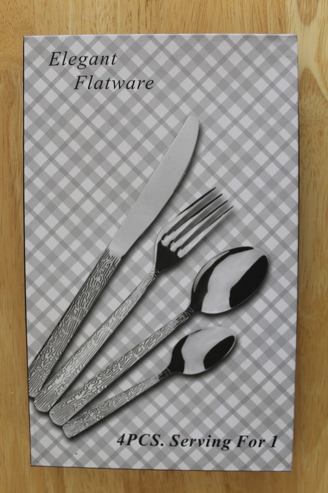 4 PIECE ELEGANT FLATWARE, SERVICE FOR ONE