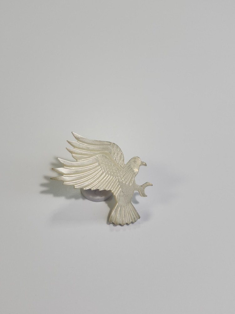 Hawk White Irridescent Color Lapel Pin