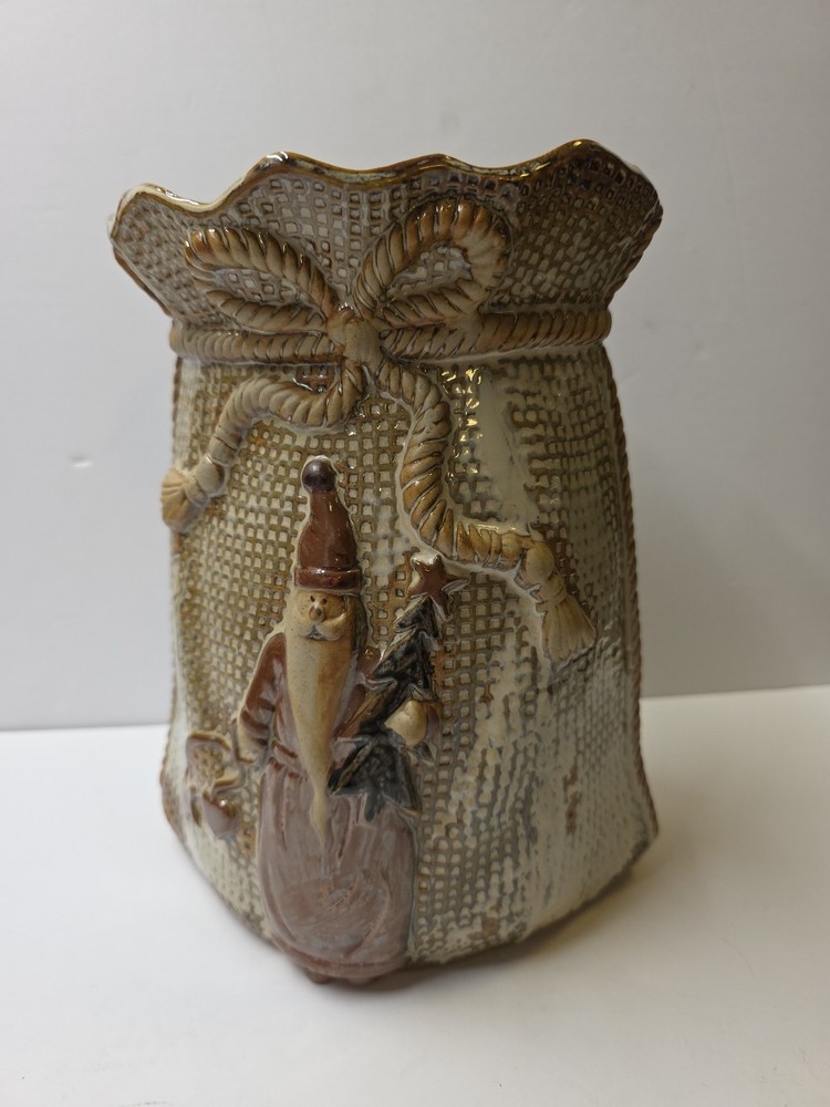 Santa's Sack Clay Vase