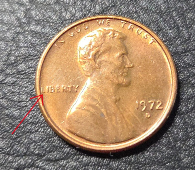 1972-D US Penny Many Errors