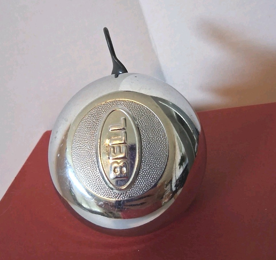 “Bell” Chrome Metal Silver Bicycle Handlebar Ringing Thumb Bell