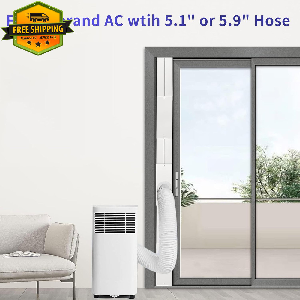 Portable AC Window Vent Kit Adjustable Seal Panel Air Conditioner 60"