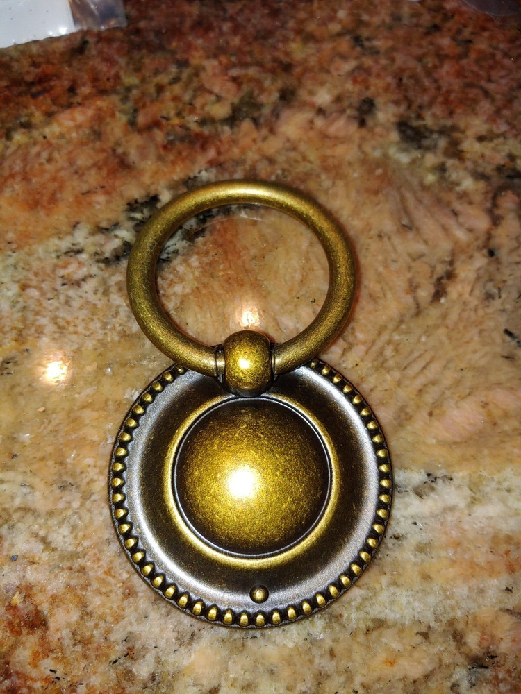 Round Brass? Bronze? Drop Bail Drawer Pull ITALY *12 Available*