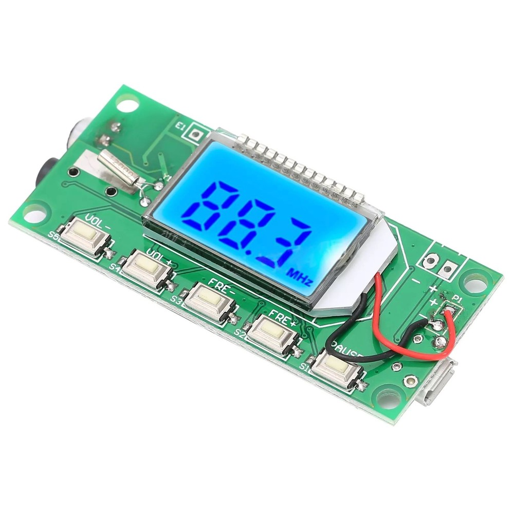 FM Transmitter Module 3-5V With LCD Display Board Digital FM Radio Replacement