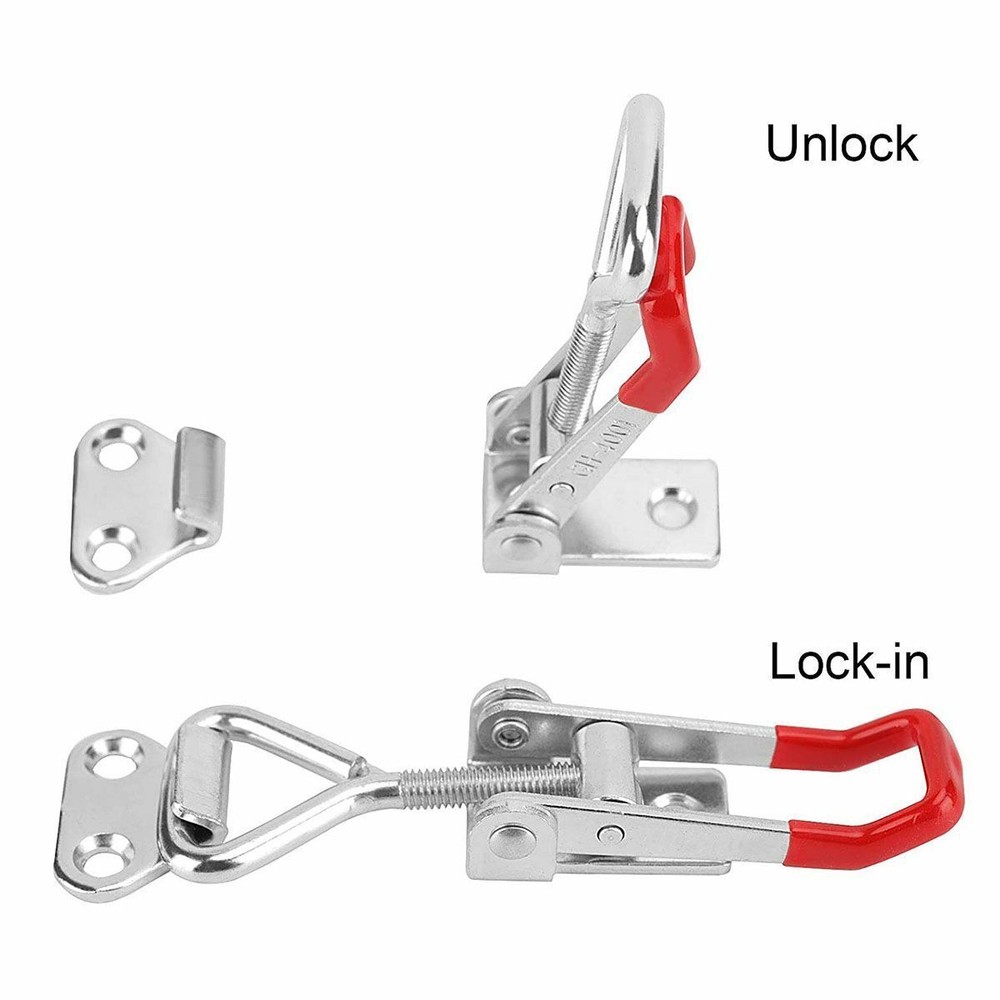 8pack Steel Toggle Latch Catches Adjustable Lock Clamp For Boxes Case