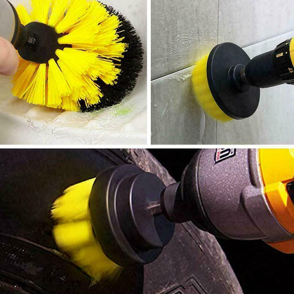 Drill Scrub Brushe Cleaning Attachment Set 3 Pack Power Scrubber