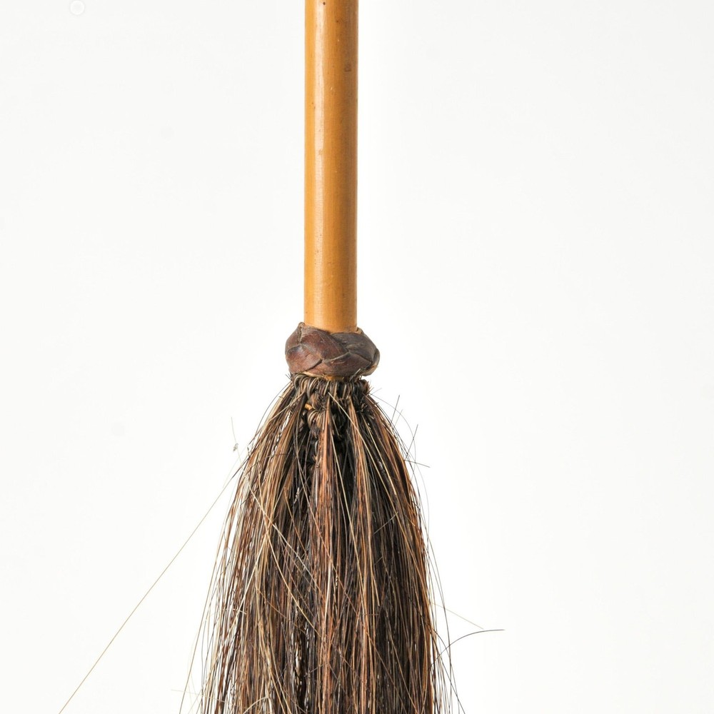 Horse Tail Fly Whisk with Leather Handle