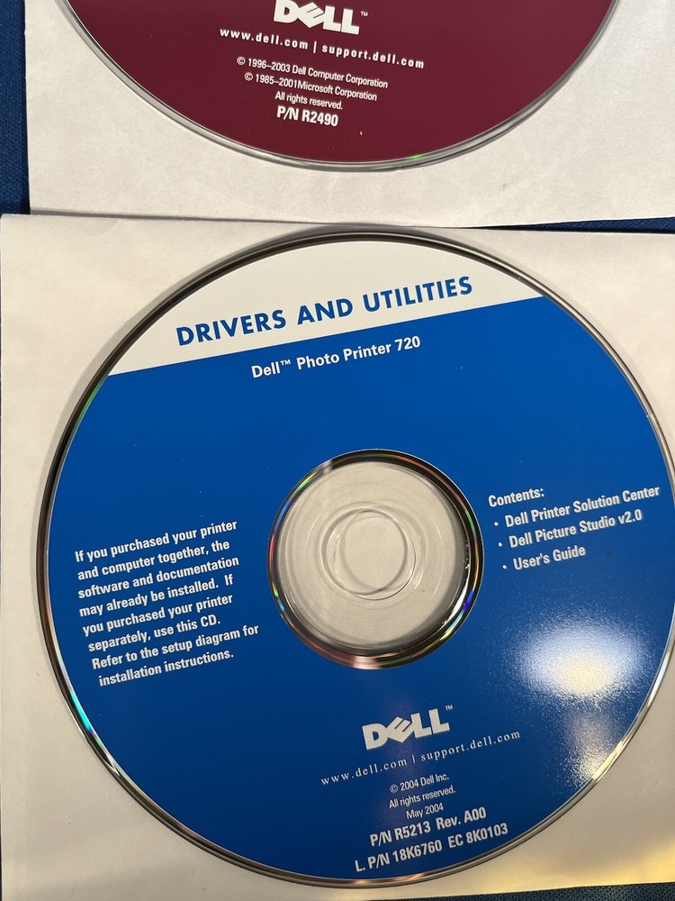 8-DELL CD-ROM’s , Tool Systems Software, Drivers & Utilities, Printer 926 & 720