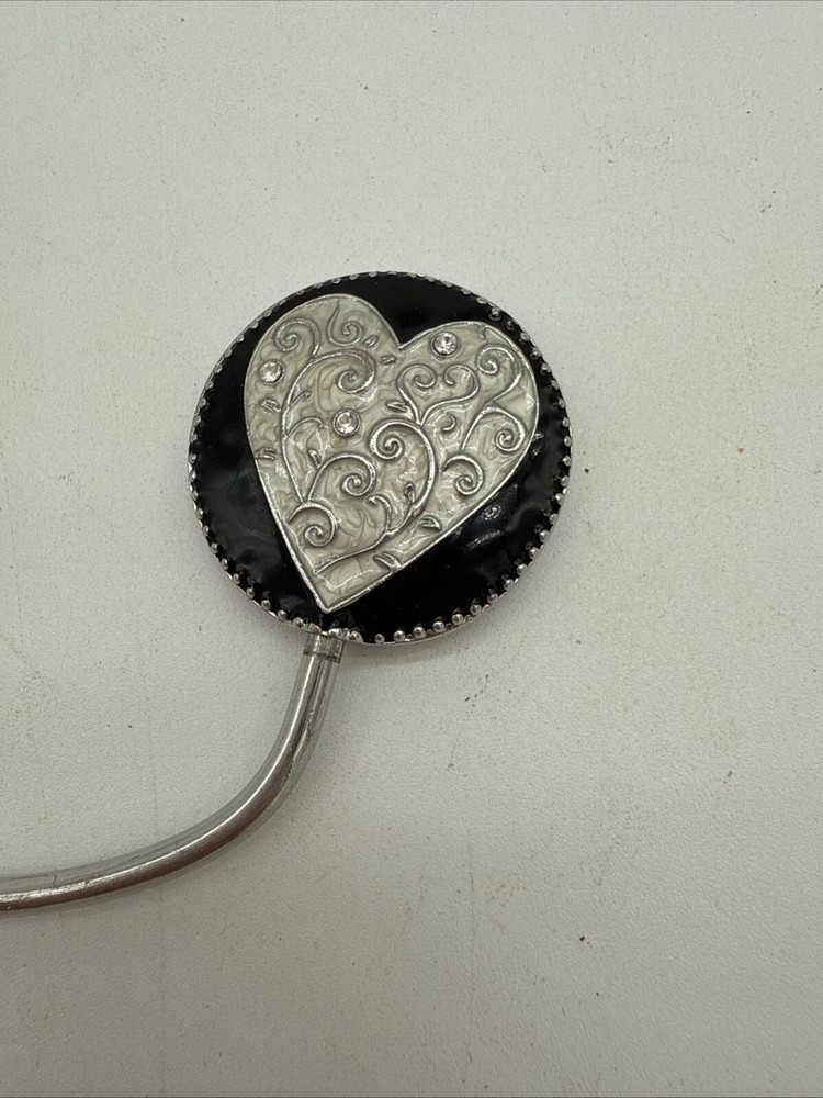 Silver Heart Handbag Holder